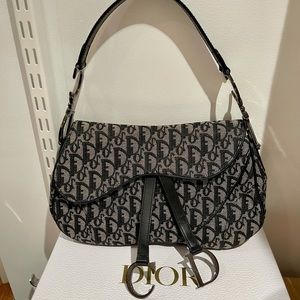 💓SOLD💓Christian Dior Diorissimo Double Saddle Bag Black